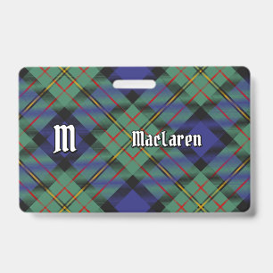 Clan MacLaren Tartan ID Badge