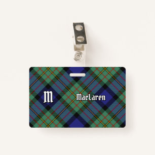 Clan MacLaren Tartan ID Badge