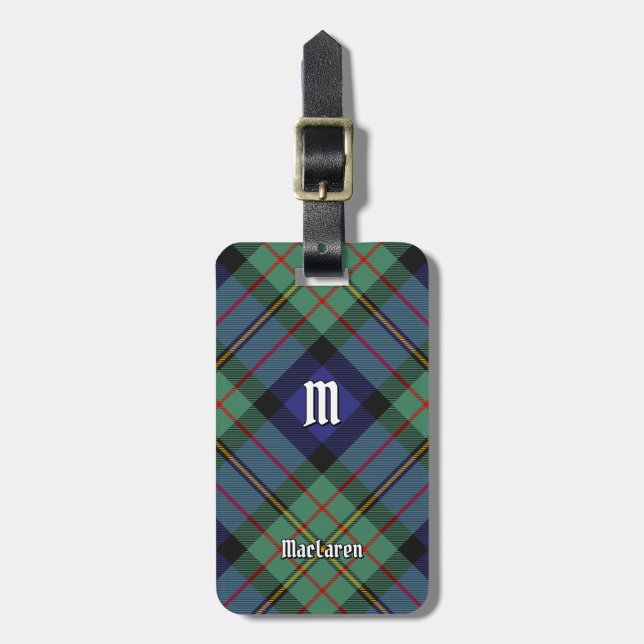 Clan MacLaren Tartan Luggage Tag (Front Vertical)