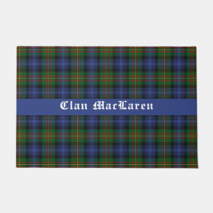 Clan MacLaren Tartan Plaid Customisable Doormat