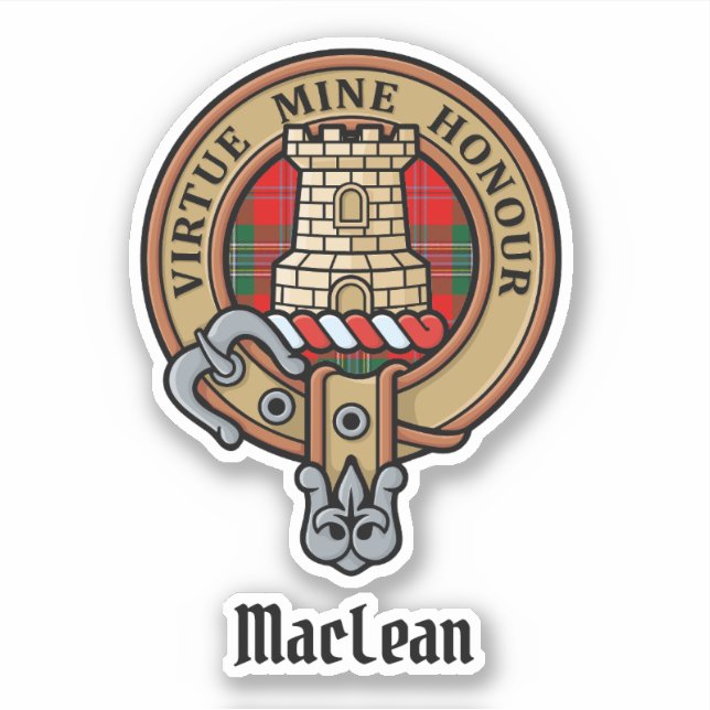 Clan MacLean Crest over Tartan (Front)