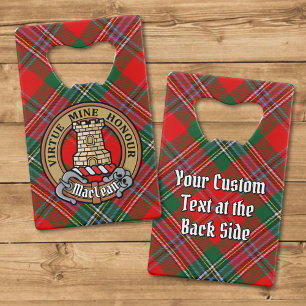 Clan MacLean Crest over Tartan
