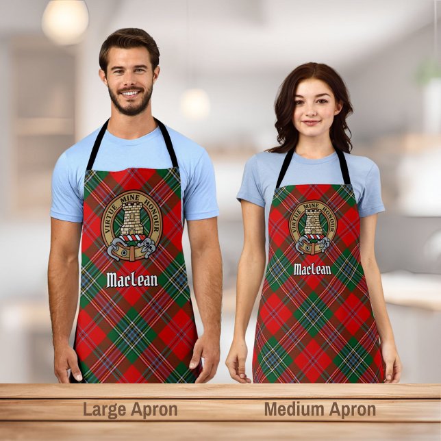 Clan MacLean Crest over Tartan Apron (Creator Uploaded)