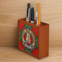 Clan MacLean Crest over Tartan