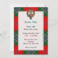 Clan MacLean Crest over Tartan
