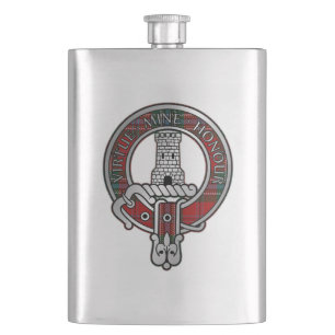 Clan MacLean Crest & Tartan Flask