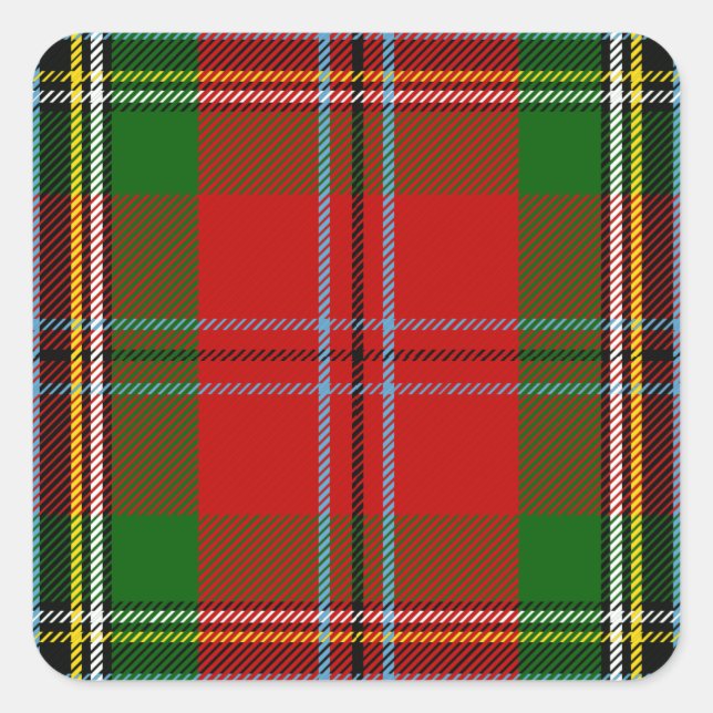 Clan MacLean Of Duart Tartan Square Sticker (Front)