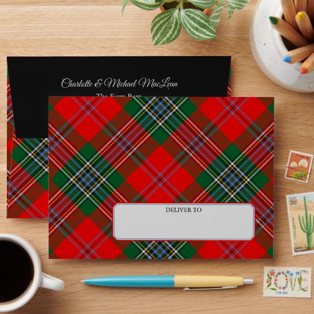 Clan MacLean Tartan Envelope (Desk)