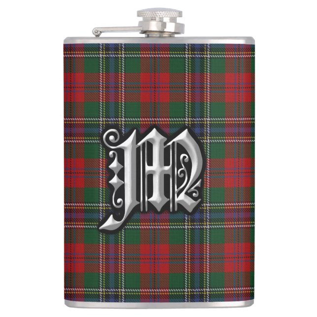Clan MacLean Tartan Old Scotland Flask (Front)