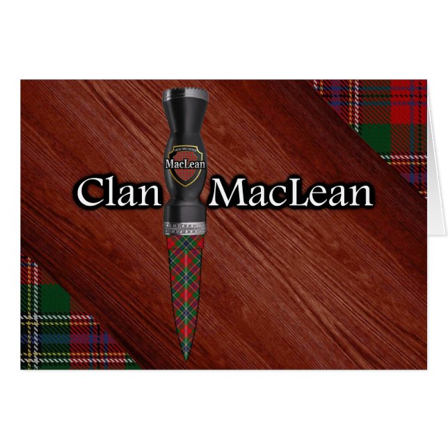 Clan MacLean Tartan Sgian Dubh Blade (Front Horizontal)