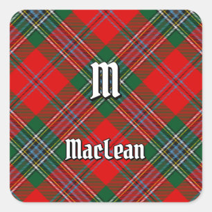 Clan MacLean Tartan Square Sticker