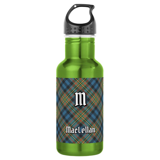Clan MacLellan Ancient Tartan 532 Ml Water Bottle (Front)