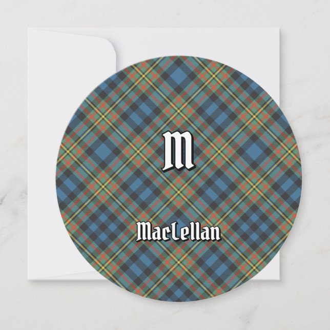 Clan MacLellan Ancient Tartan Invitation (Front)