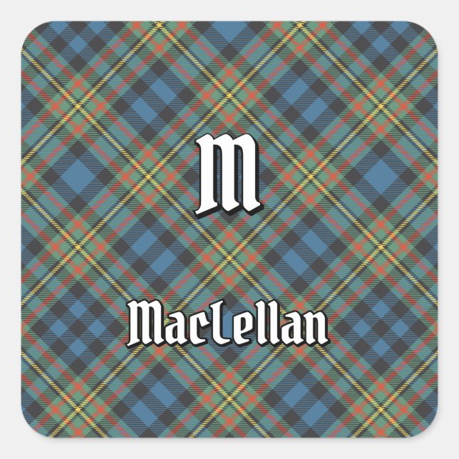 Clan MacLellan Ancient Tartan Square Sticker (Front)