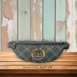 Clan MacLellan Crest over Ancient Tartan Bum Bags