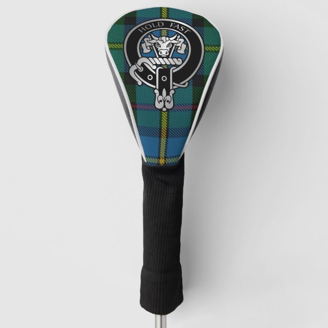 Clan MacLeod Crest & Hunting Tartan Golf Head Cove Golf Head Cover (Front)