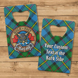 Clan MacLeod Crest over Hunting Tartan