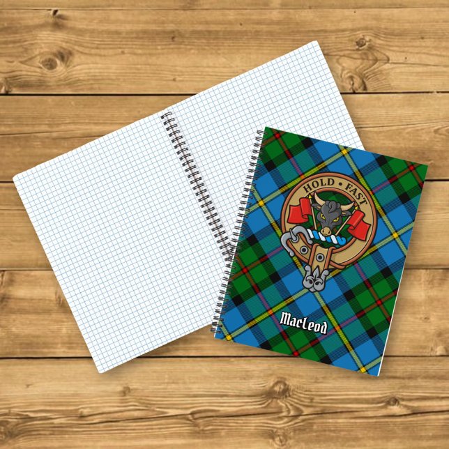 Clan MacLeod Crest over Hunting Tartan Notebook (Creator Uploaded)