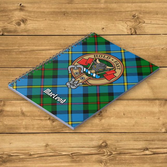 Clan MacLeod Crest over Hunting Tartan Notebook (Creator Uploaded)