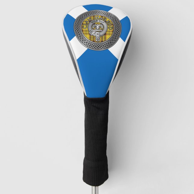 Clan MacLeod Crest & Tartan Knot Golf Head Cover (Front)