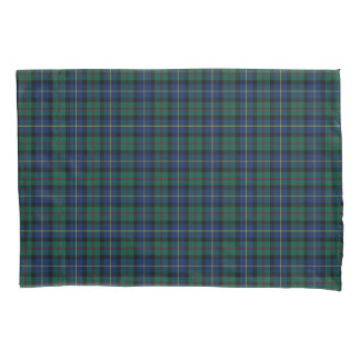 Clan MacLeod Green and Blue Scottish Plaid Pillowcase