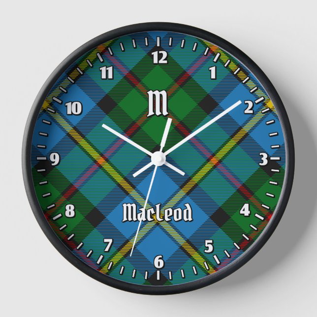 Clan MacLeod Hunting Tartan Clock (Front)