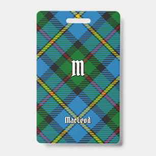 Clan MacLeod Hunting Tartan ID Badge