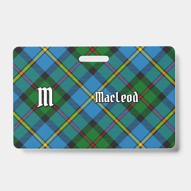 Clan MacLeod Hunting Tartan ID Badge (Front)