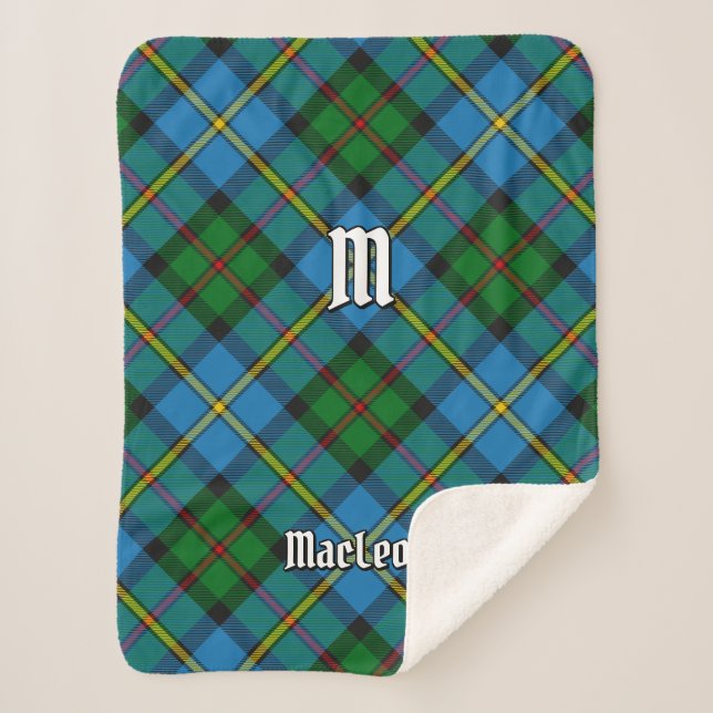 Clan MacLeod Hunting Tartan Sherpa Blanket (Front)
