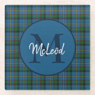 Clan MacLeod Monogrammed   Glass Coaster
