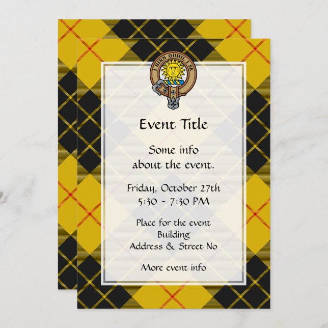Clan MacLeod of Lewis Crest Invitation (Front/Back)
