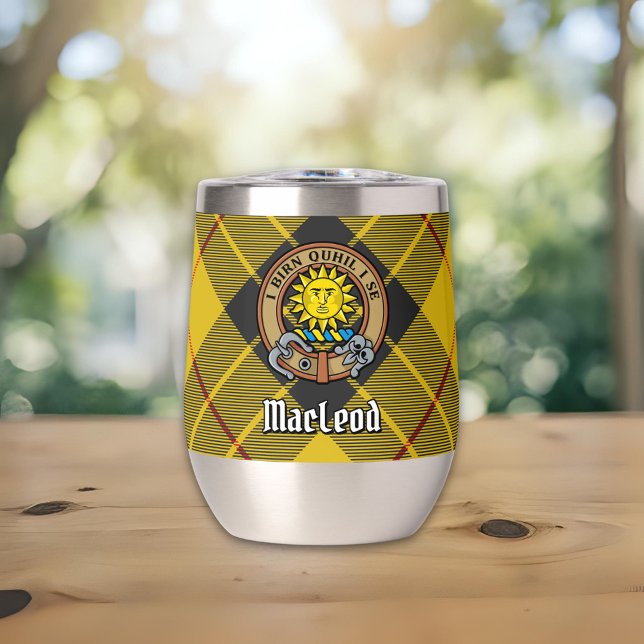Clan MacLeod of Lewis Crest over Tartan (Creator Uploaded)