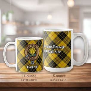 Clan MacLeod of Lewis Crest over Tartan Coffee Mug