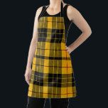 Clan MacLeod of Lewis Scottish Tartan  Apron<br><div class="desc">Amazing Clan MacLeod of Lewis yellow and black tartan design. Abstract beautiful colours chequered plaid squares pattern. Vintage beauty of chequered design. Classic Scottish print.</div>