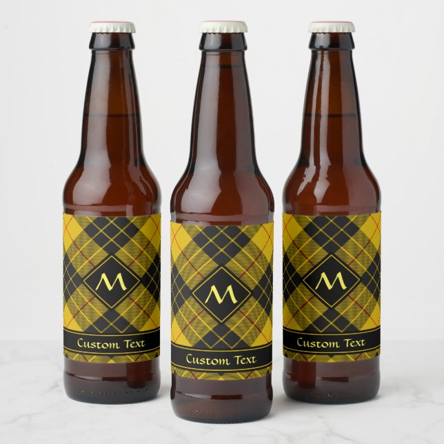 Clan Macleod of Lewis Tartan Beer Bottle Label (Bottles)