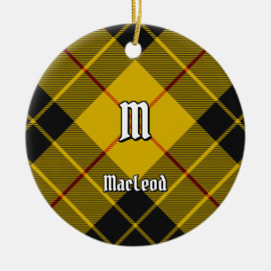 Clan Macleod of Lewis Tartan Ceramic Tree Decoration