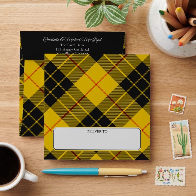 Clan Macleod of Lewis Tartan Envelope (Desk)