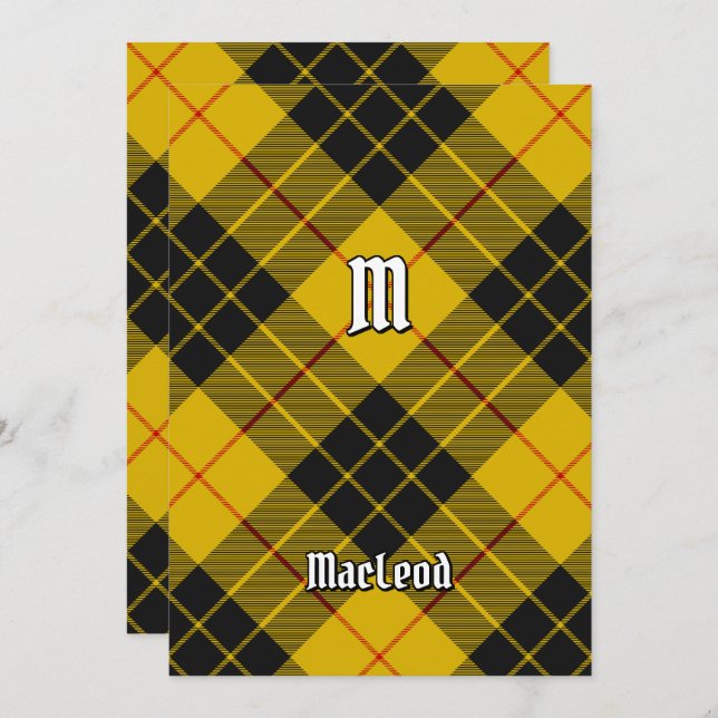 Clan Macleod of Lewis Tartan Invitation (Front/Back)