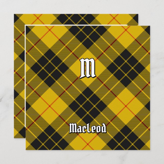 Clan Macleod of Lewis Tartan Invitation (Front/Back)