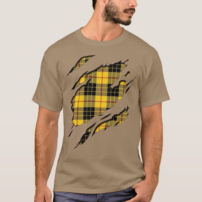 Clan MacLeod of Lewis Tartan Plaid Effects T-Shirt (Front)