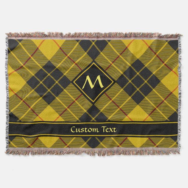 Clan Macleod of Lewis Tartan Throw Blanket (Front)
