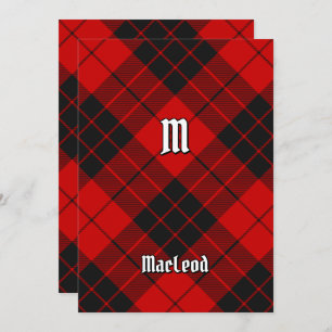 Clan Macleod of Raasay Tartan Invitation