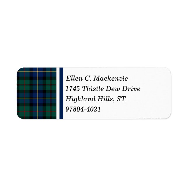 Clan MacLeod of Skye Blue and Green Tartan (Front)
