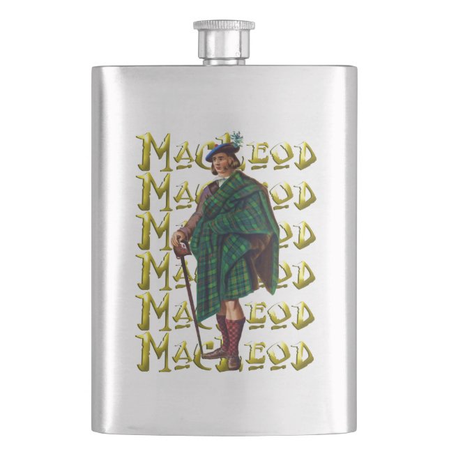 Clan MacLeod Old Scotland Dream Hip Flask (Front)