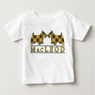 Clan MacLeod Scottie Dogs Scottish Clan Tartan Baby T-Shirt