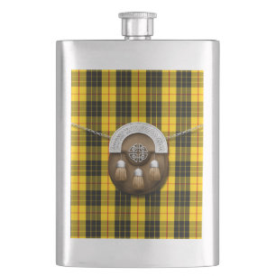 Clan MacLeod Tartan And Sporran Hip Flask