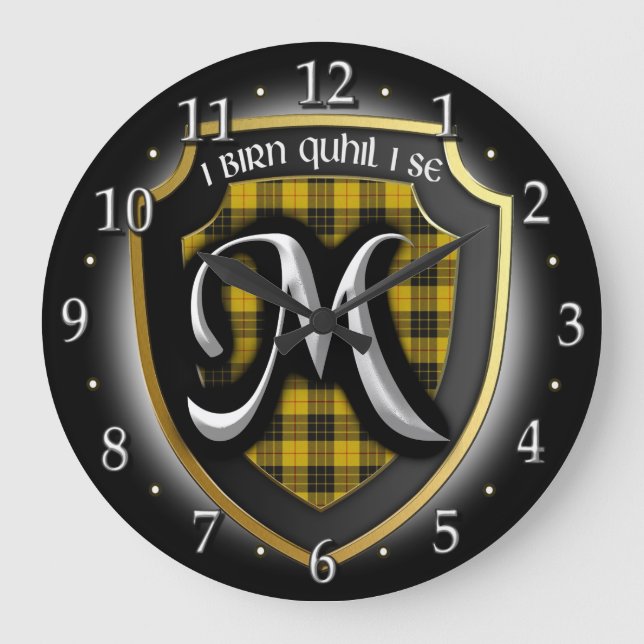 Clan MacLeod Tartan Clock (Front)