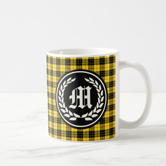 Clan MacLeod Tartan Monogram Coffee Mug (Right)
