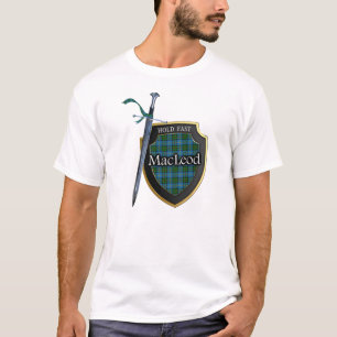 Clan MacLeod Tartan Scottish Shield & Sword T-Shirt