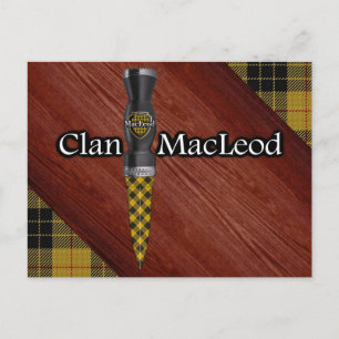 Clan MacLeod Tartan Sgian Dubh Blade Postcard